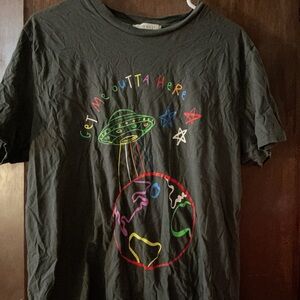 Forever 21 Kids Black UFO Graphic Tee